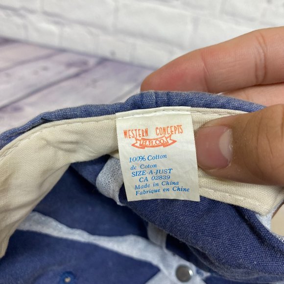 Vintage Hat Cap Strap Back Blue Auto Trader Embroidered Logo Adjustable 90s - Picture 8 of 9